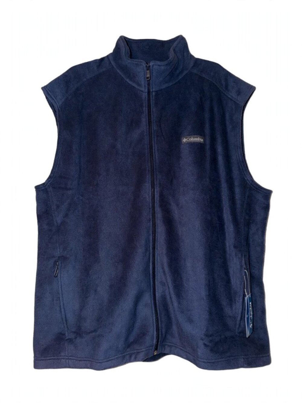 Columbia Men's Fleece Vest XXL Blue - Steens Mountain Full Zip Vest - Reg Fit